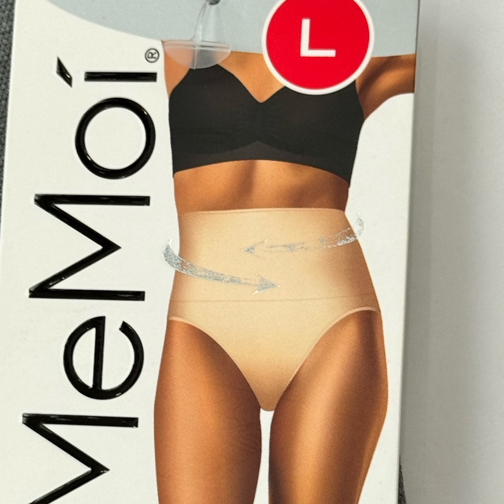 MeMoir Womens Full Coverage High Waist Shaping Briefs 2 Pairs Black / Gray Large
